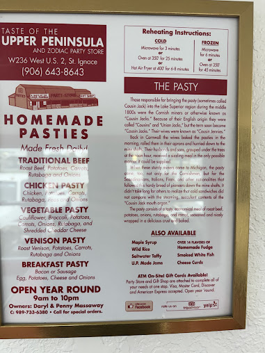 Menu Taste Of The Upper Peninsula - 0