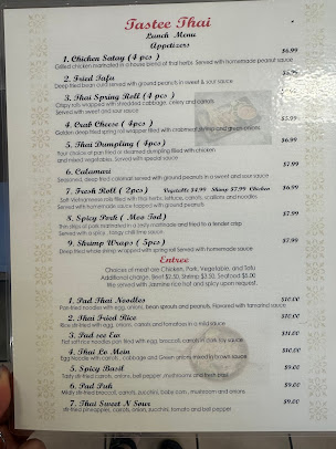 Menu Tastee Thai - 1