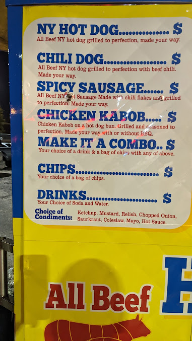 Menu Tasty Dawgs And Bbq Kabob - 0