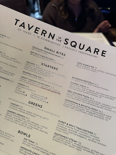 Menu Tavern In The Square - 0