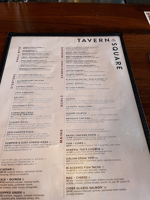 Menu Tavern In The Square - 6