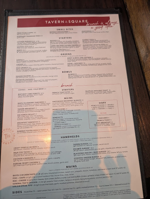 Menu Tavern In The Square - 7