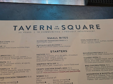 Menu Tavern In The Square - 8