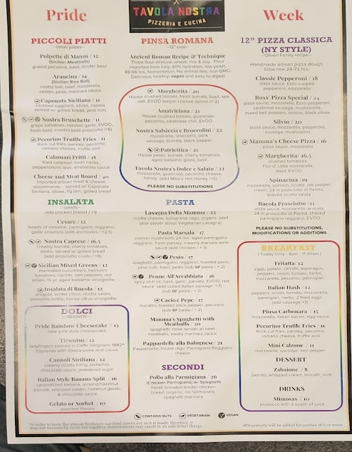 Menu Tavola Nostra Pizzeria E Cucina - 0
