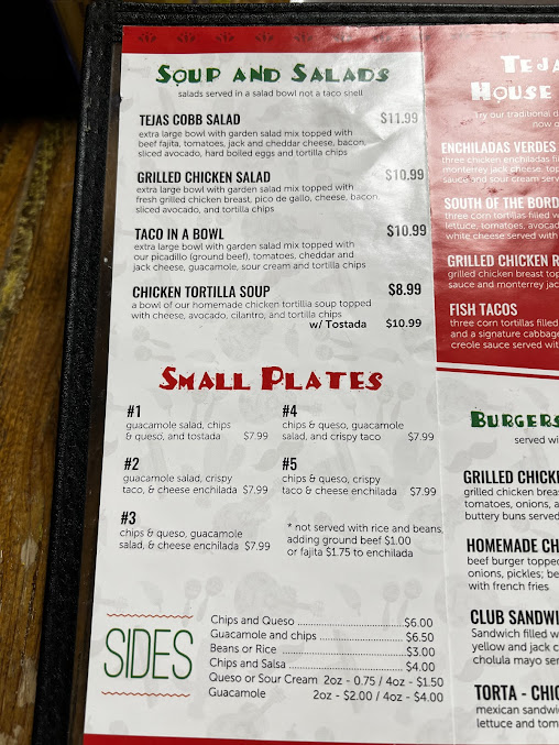Menu Tejas Taco House - 9