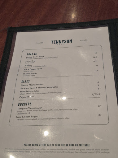 Menu Tennyson Hotel - 5