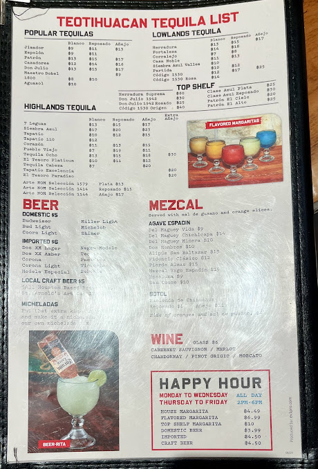 Menu Teotihuacan - 1