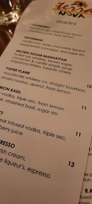 Menu Terra Nova Restaurant - 1