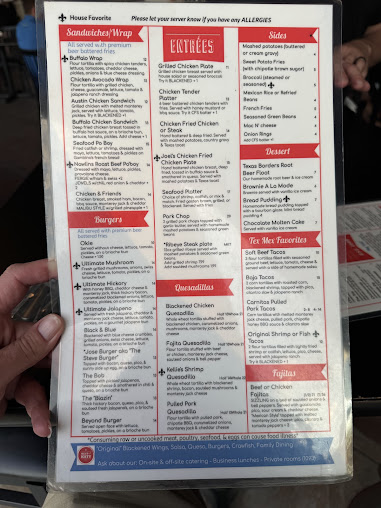 Menu Texas Borders Bar And Grill - 3