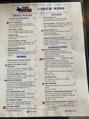 Menu Texas Borders Bar And Grill - 6