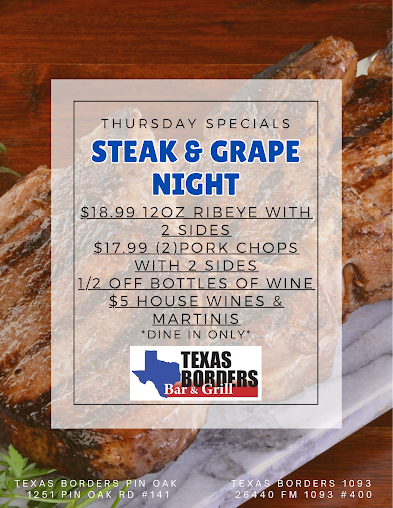 Menu Texas Borders Bar And Grill - 7