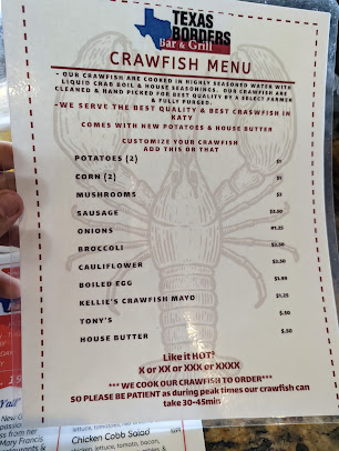 Menu Texas Borders - 0