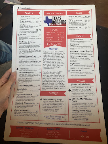 Menu Texas Borders - 9