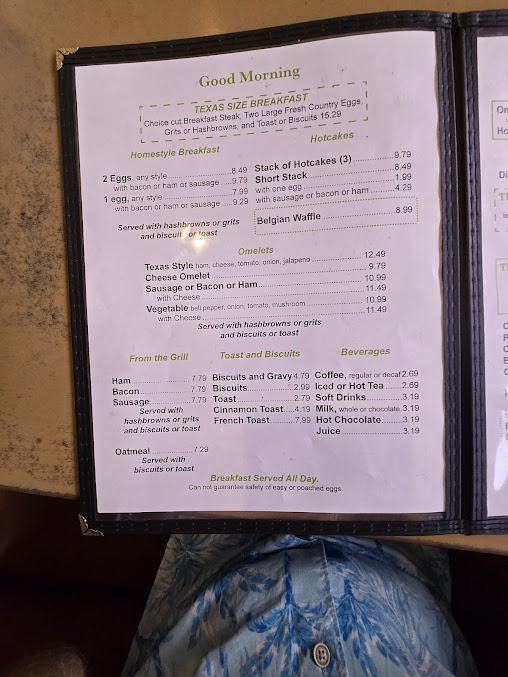 Menu Texas Grill Restaurant - 0