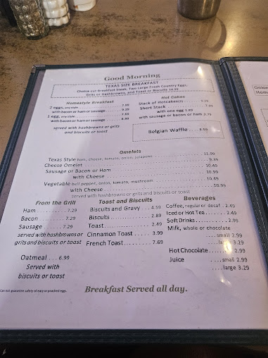 Menu Texas Grill Restaurant - 5