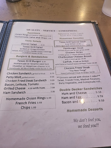 Menu Texas Grill Restaurant - 7