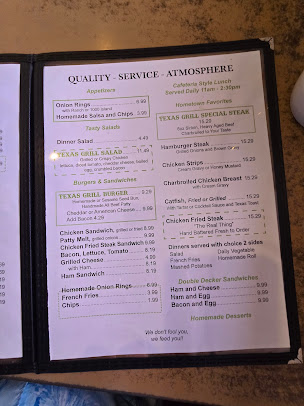 Menu Texas Grill Restaurant - 9