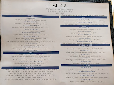 Menu Thai 202 And Ramen Conifer - 2