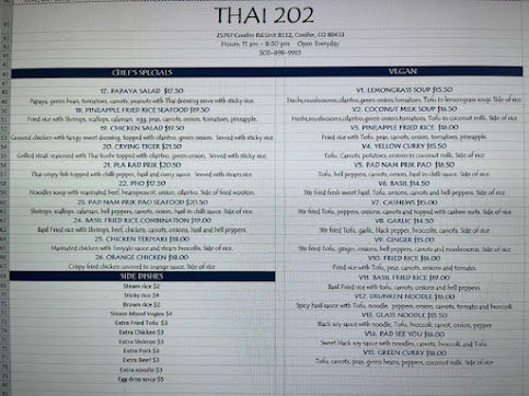 Menu Thai 202 And Ramen Conifer - 5