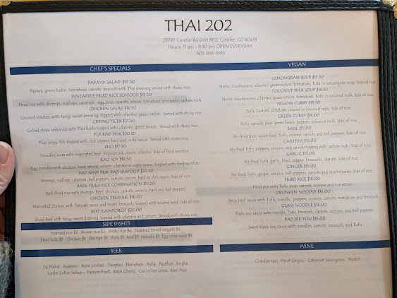 Menu Thai 202 And Ramen Conifer - 6
