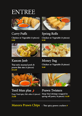 Menu Thai Cornar Restaurant - 1
