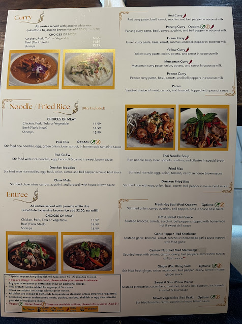 Menu Thai Place Restaurant And Full Bar - 1