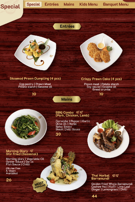 Menu Thai Pothong Restaurant - 0