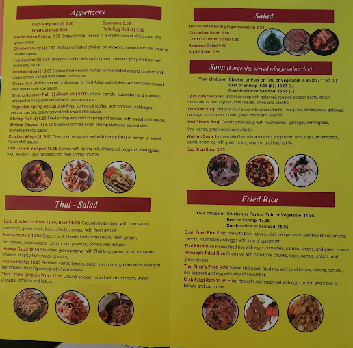 Menu Thai Time Thai And Sushi Restaurant - 0
