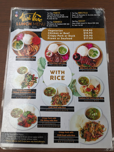 Menu Thaithae Randwick - 5