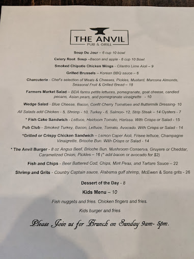 Menu The Anvil Pub And Grill - 5