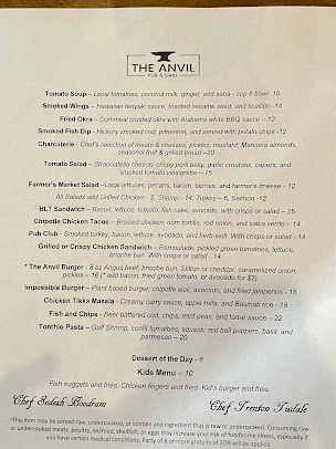 Menu The Anvil Pub And Grill - 9