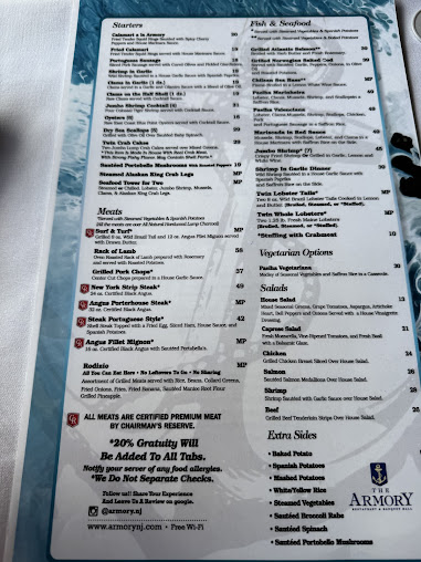 Menu The Armory Nj - 5