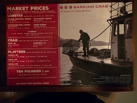 Menu The Barking Crab - 1