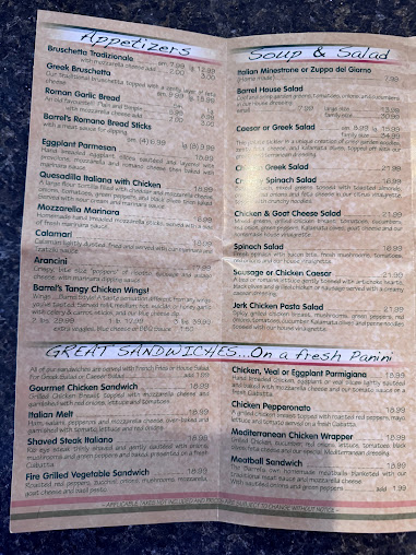 Menu The Barrel Restaurant - 9