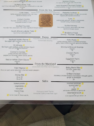 Menu The Beach House Restaurant Lbi - 1