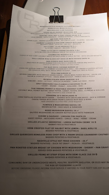 Menu The Blue Rock Restaurant And Bar - 0