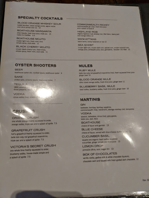 Menu The Boathouse At City Point - 6