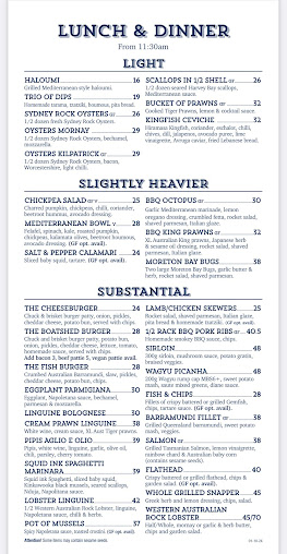 Menu The Boatshed La Perouse - 6