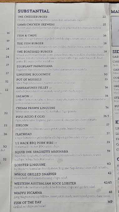 Menu The Boatshed La Perouse - 9