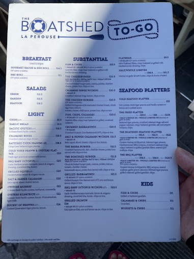 Menu The Boatshed To-Go - 0