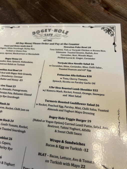 Menu The Bogey Hole Cafe - 7