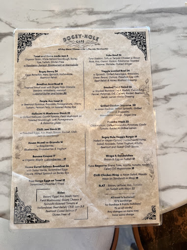 Menu The Bogey Hole Cafe - 8