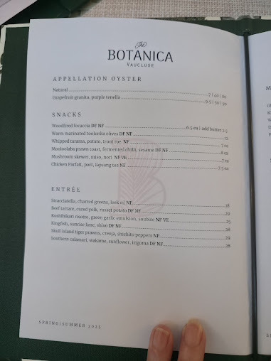 Menu The Botanica Vaucluse - 3