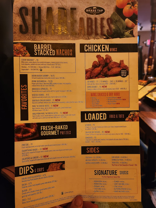 Menu The Brass Tap Round Rock - 1