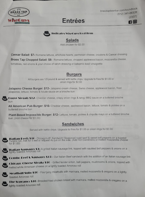 Menu The Brass Tap Round Rock - 3
