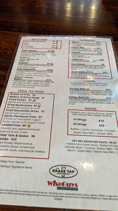 Menu The Brass Tap Round Rock - 6