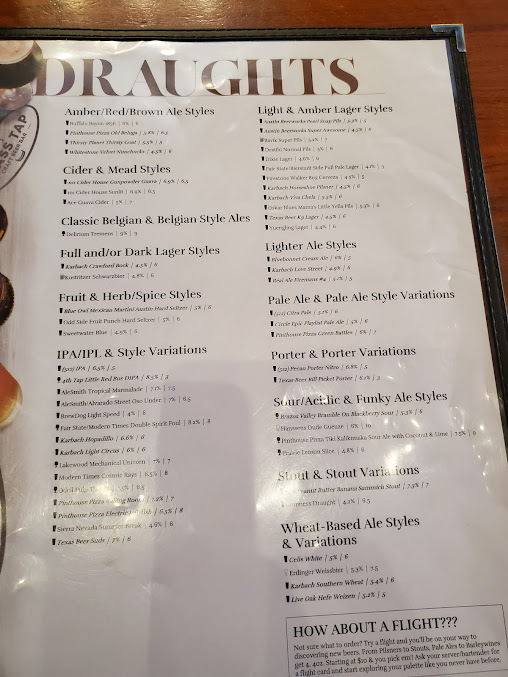 Menu The Brass Tap Round Rock - 7