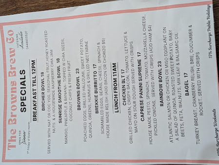 Menu The Browns Brew Co Cafe & Catering - 2