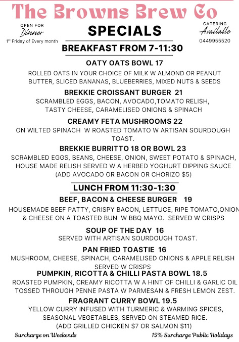 Menu The Browns Brew Co Cafe & Catering - 3