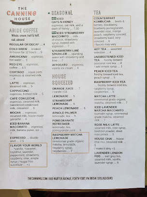 Menu The Canning House - 1